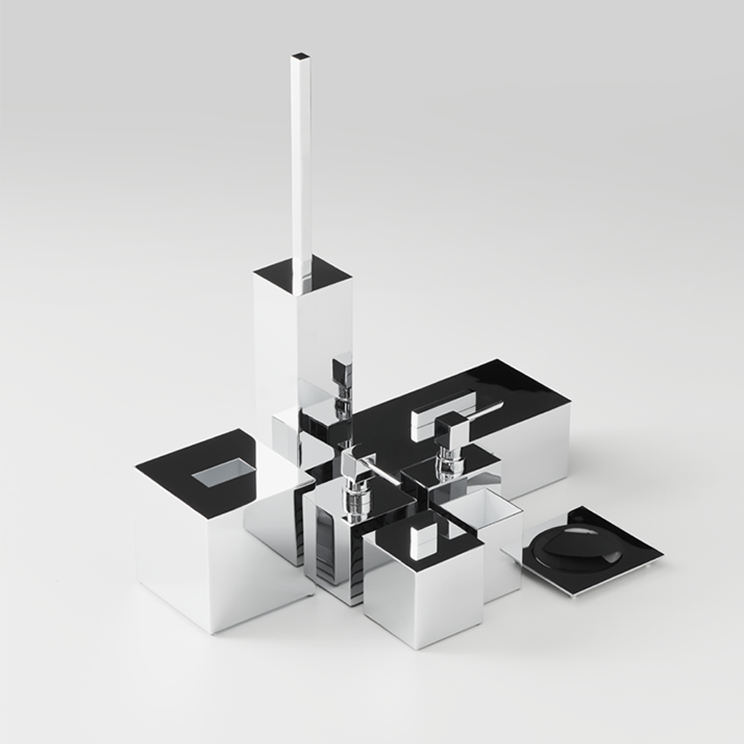 chrome square tissue box