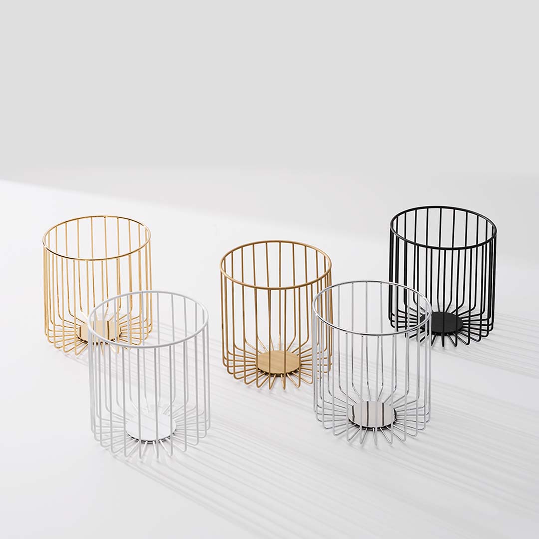 chrome basic towel basket