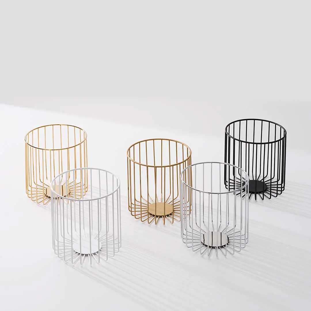 gold basic towel basket