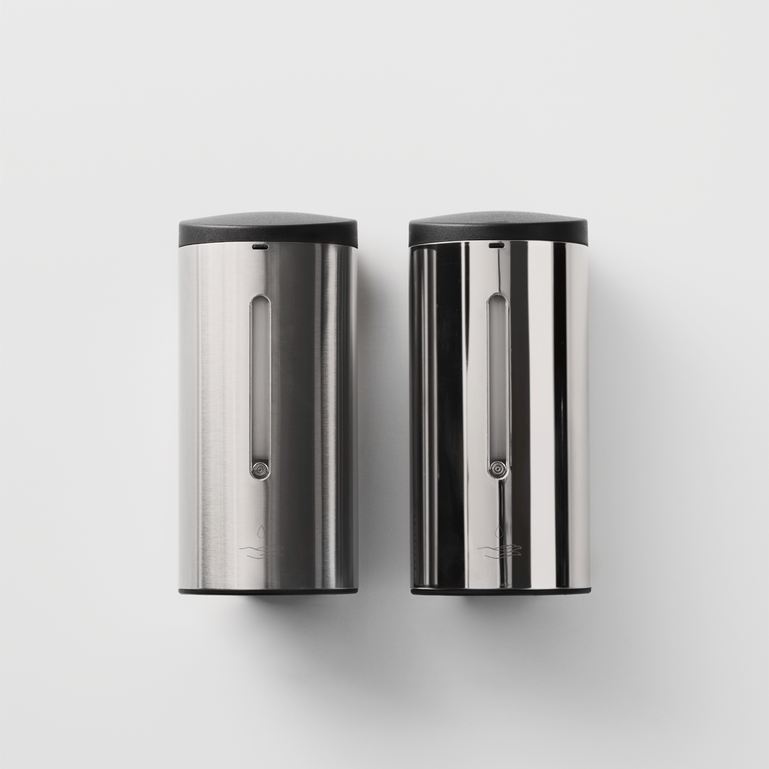 stainless steel matte soap dispenser