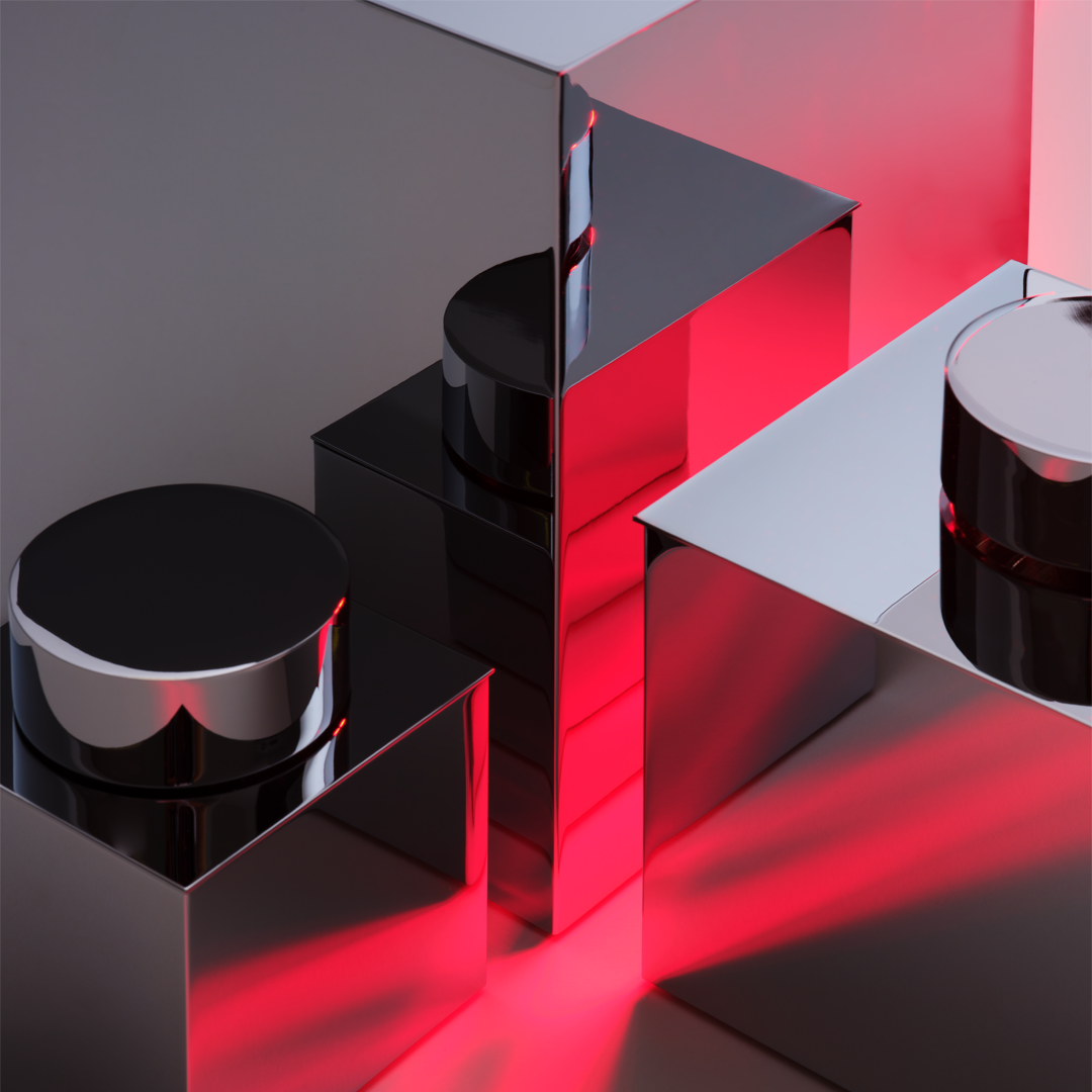 chrome multi-purpose box with lid