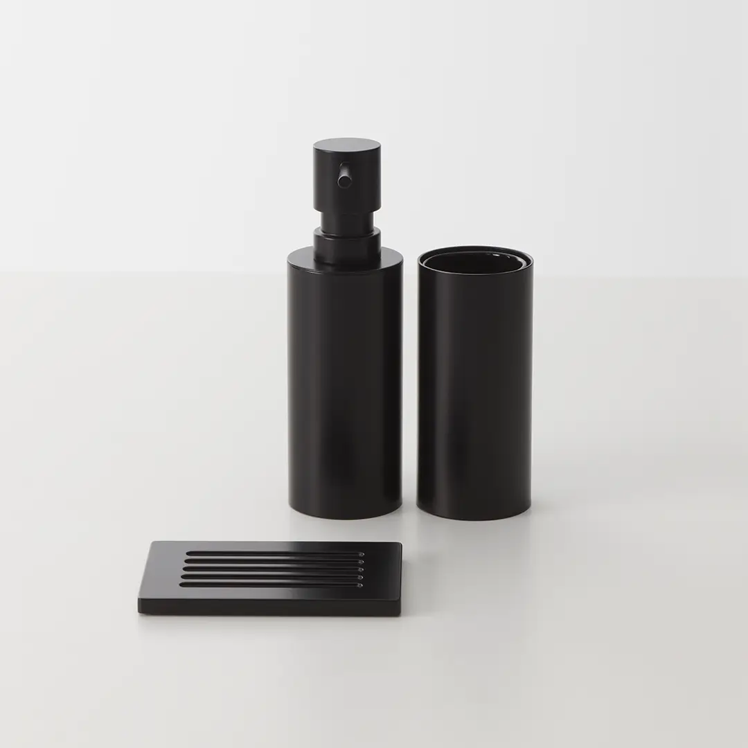 black matte soap dispenser