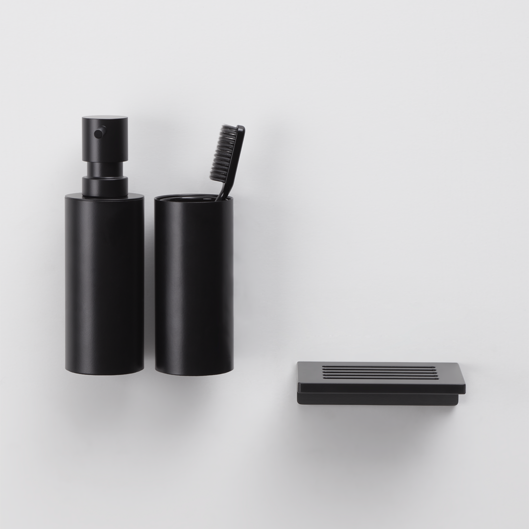 black matte soap dispenser