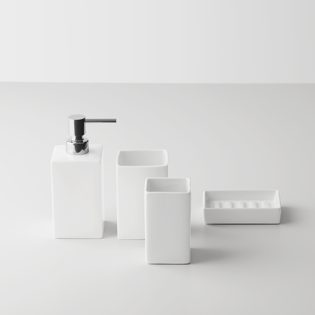 porcelaine white squaric tumbler