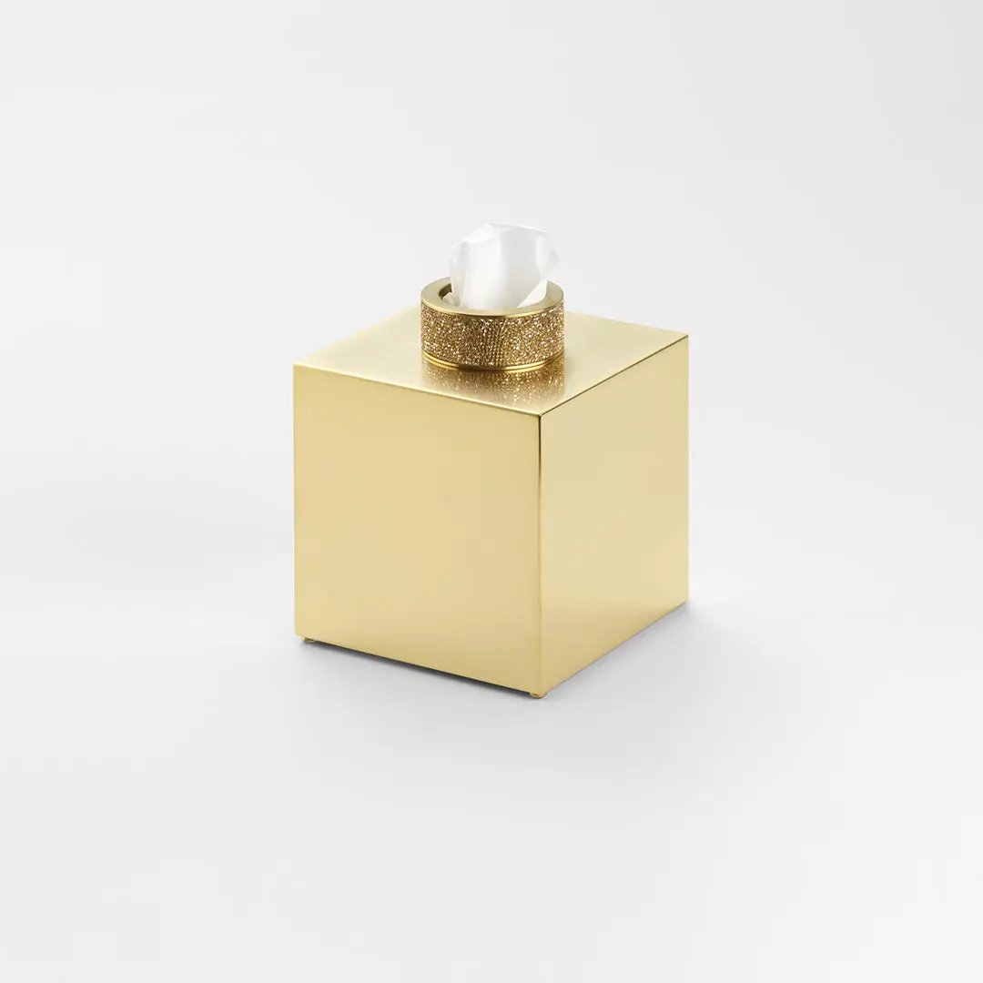 gold matte tissue box