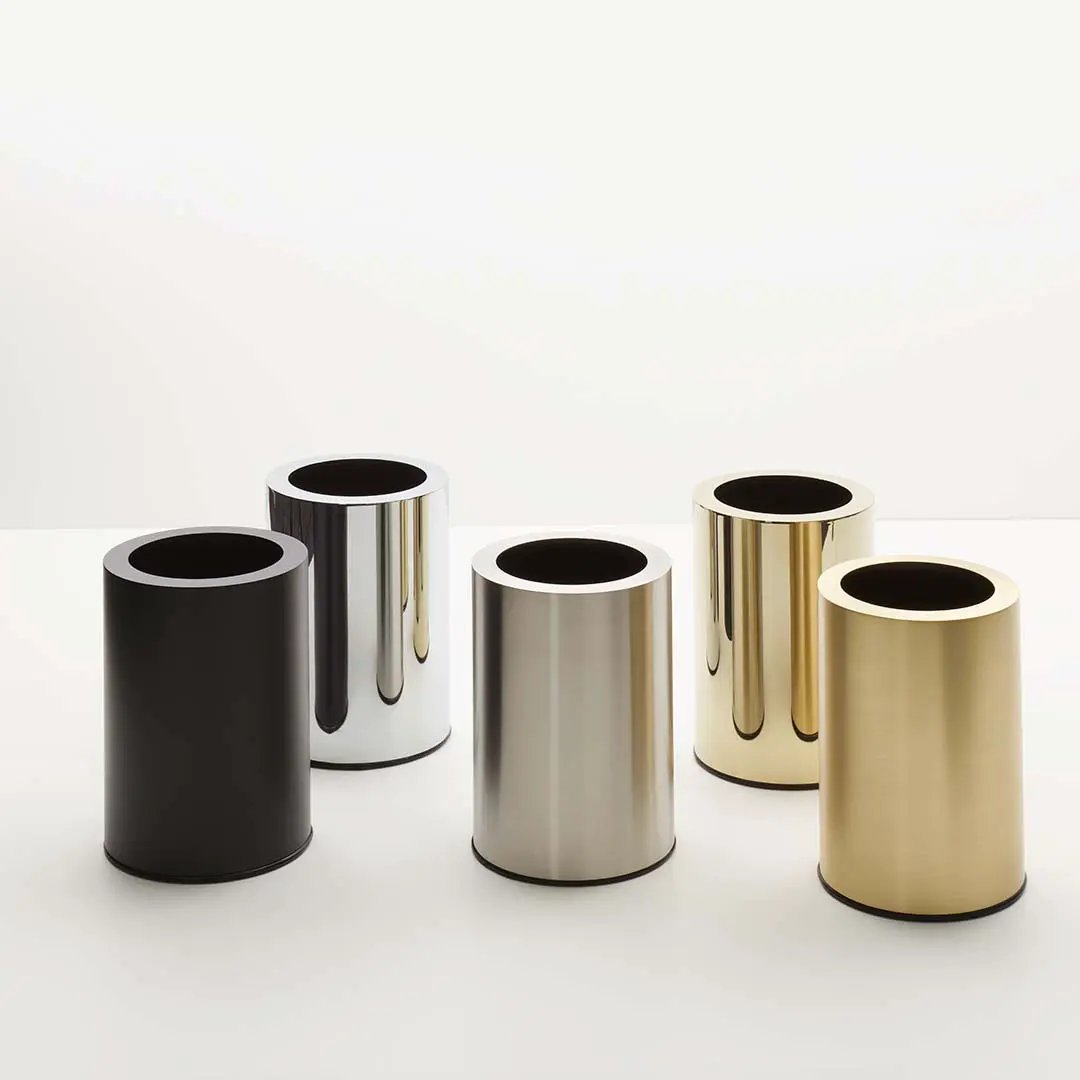 chrome waste bin