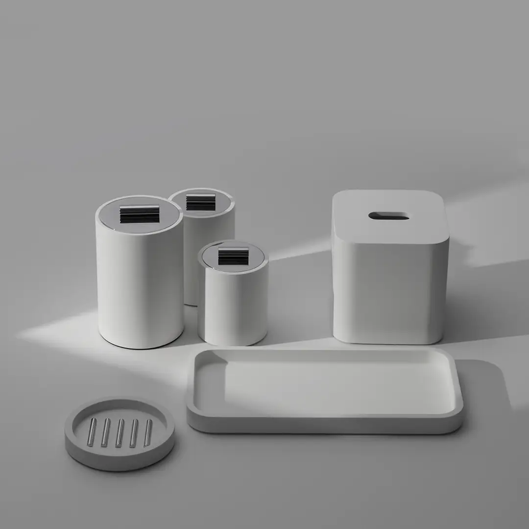 white/stainless steel matte soap dish