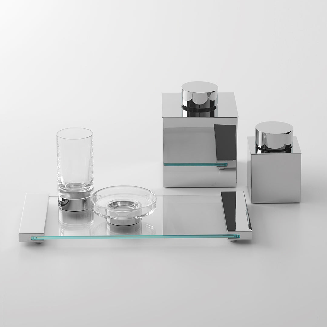 chrome multi-purpose box with lid