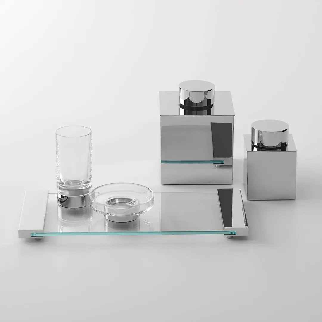 chrome multi-purpose box with lid