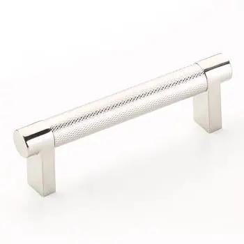 Emtek Select 3.5" CC Rectangular Stem and Knurled Bar Cabinet Pull by Emtek