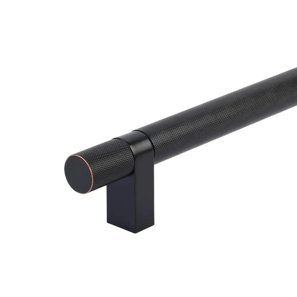 Emtek Select 54" CC Rectangular Bar Stem and Knurled Pull Appliance Pull by Emtek