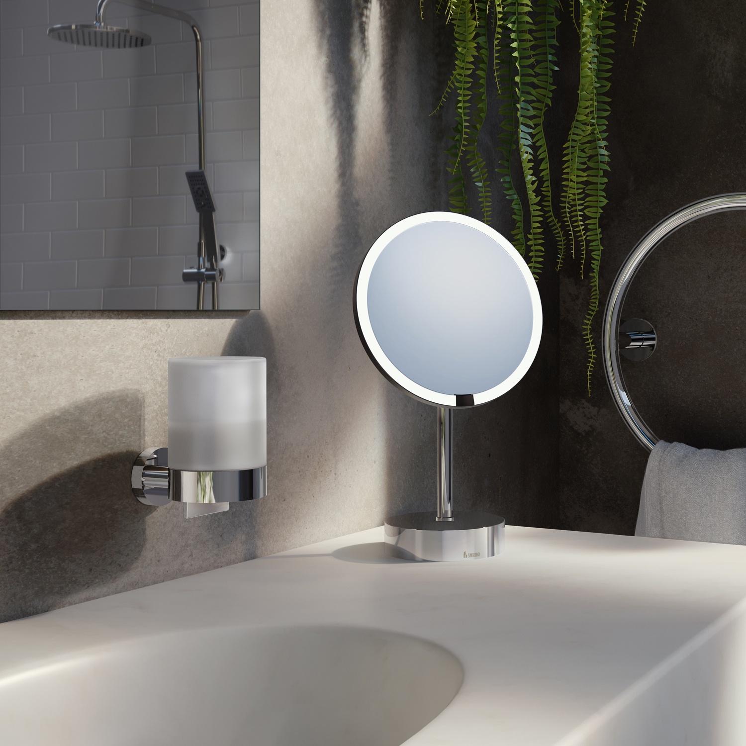 polished chrome soap dispenser