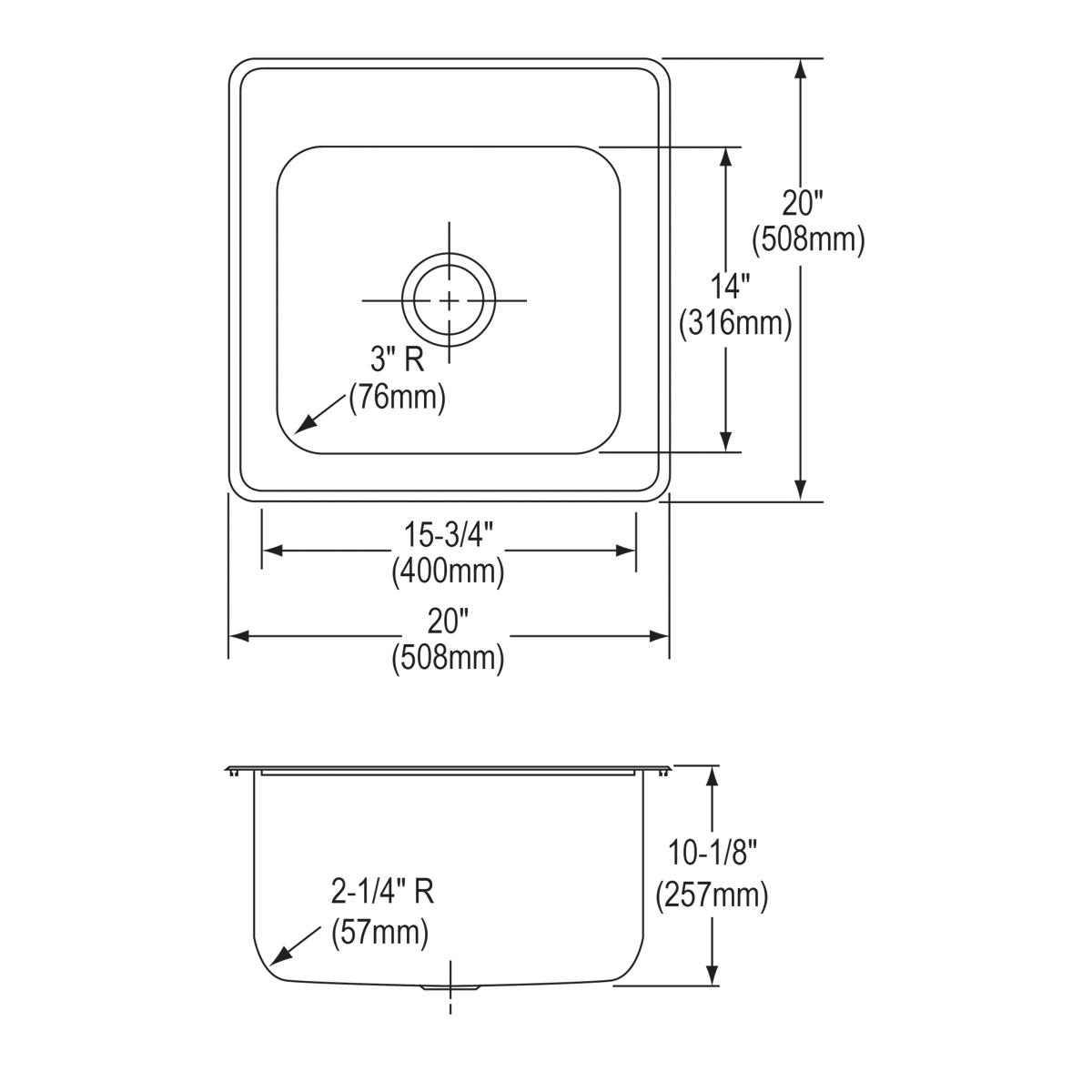 brushed satin drop-in laundry sink