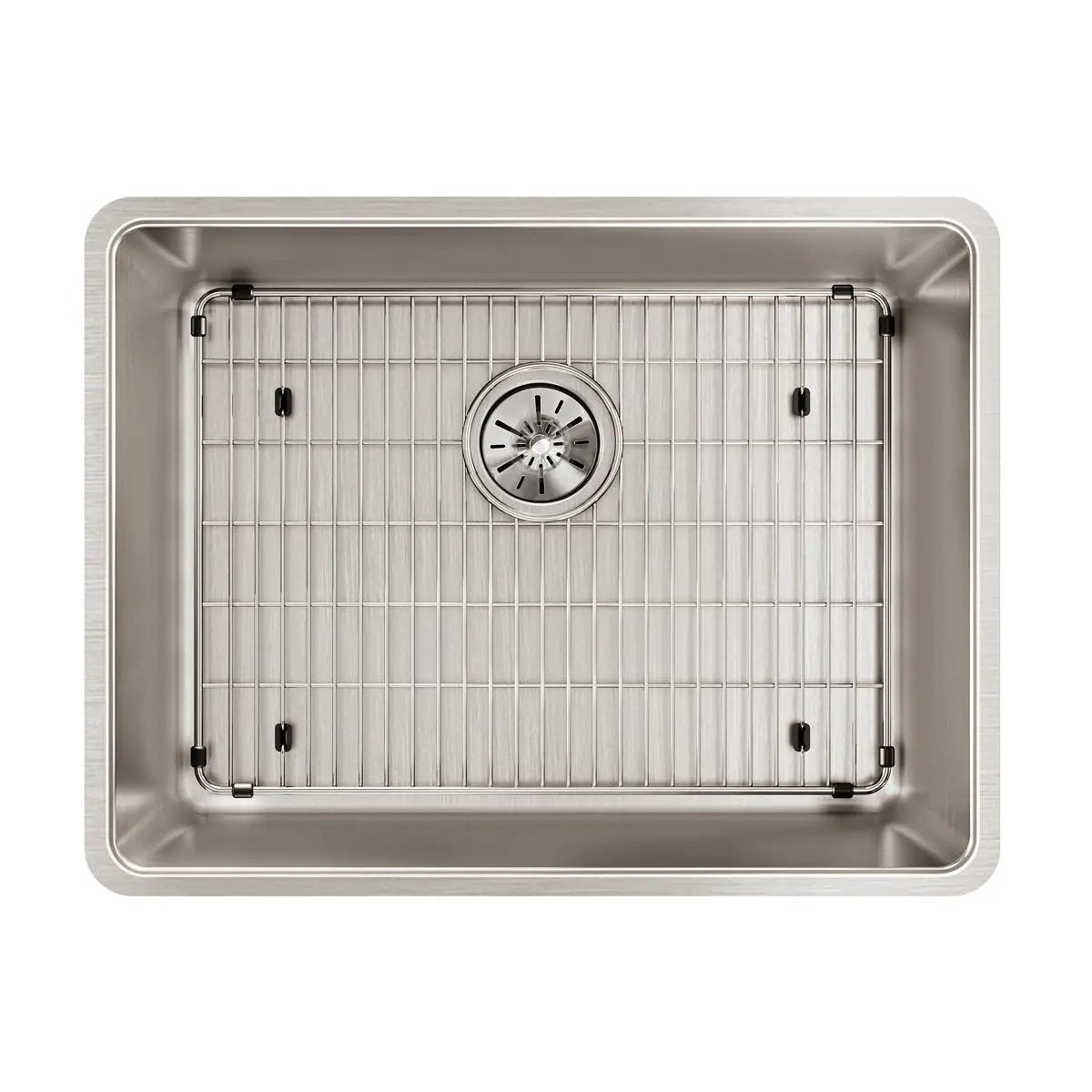 polished stainless steel bottom grid