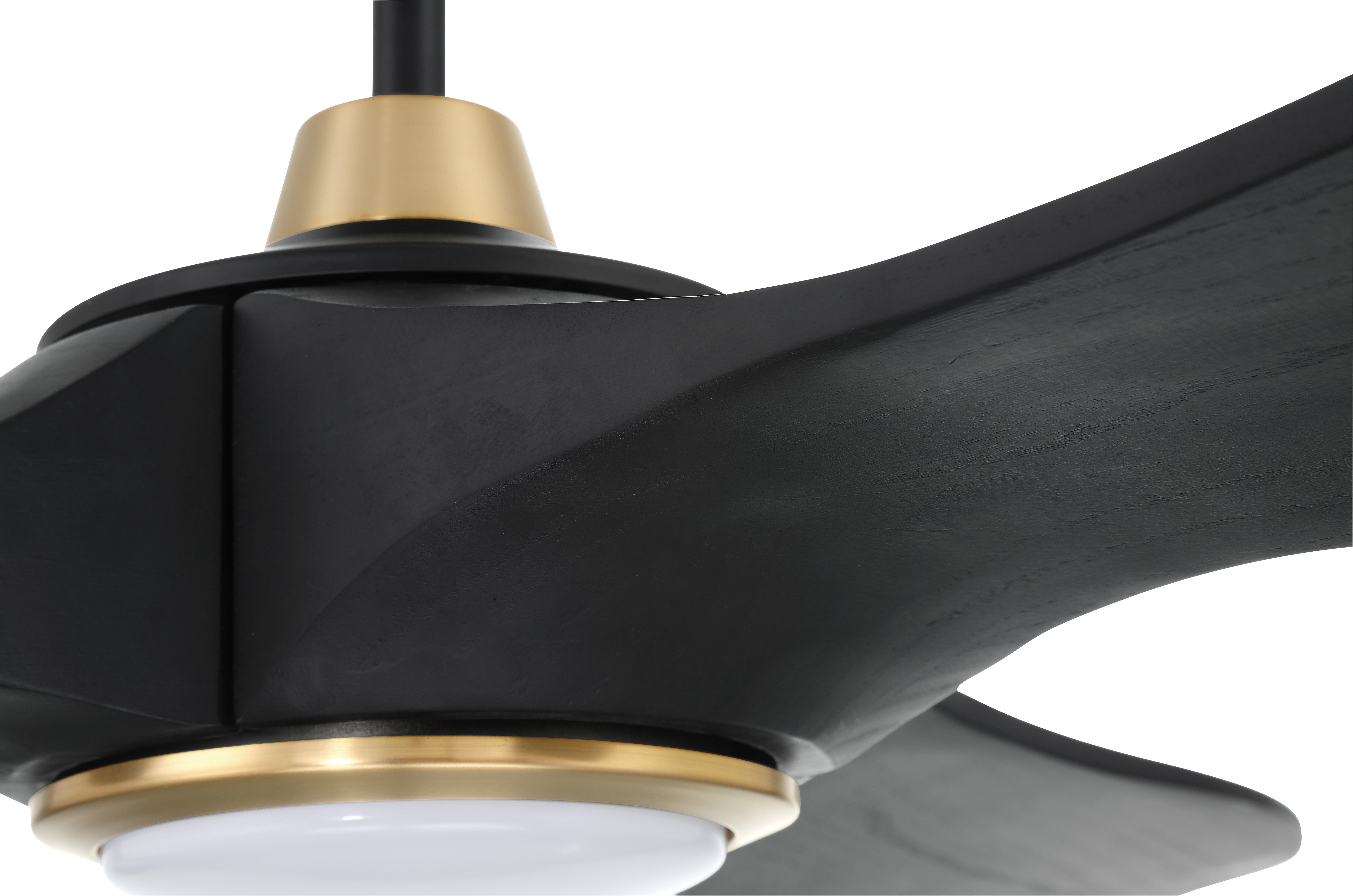 flat black/satin brass ceiling fans