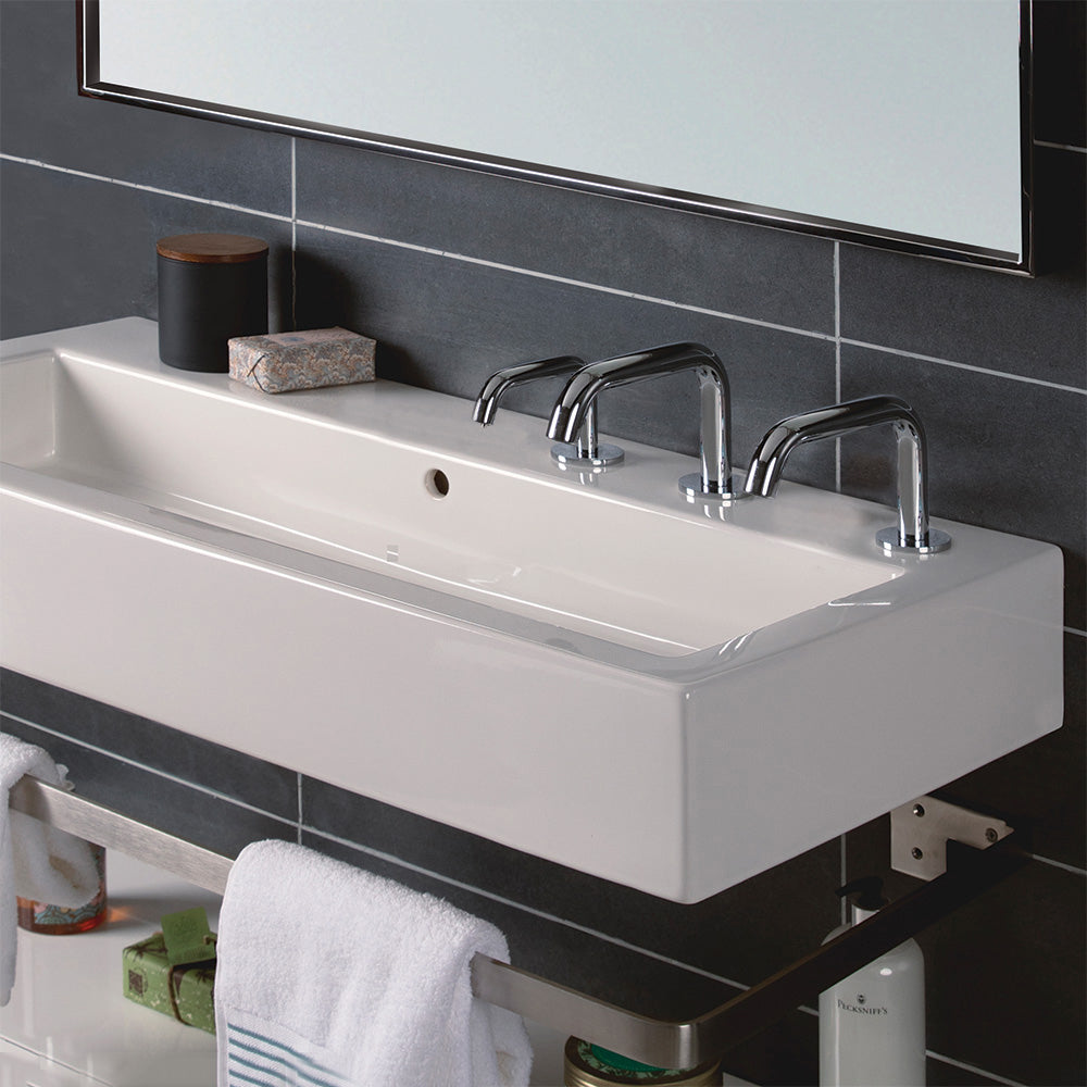 polished chrome faucet