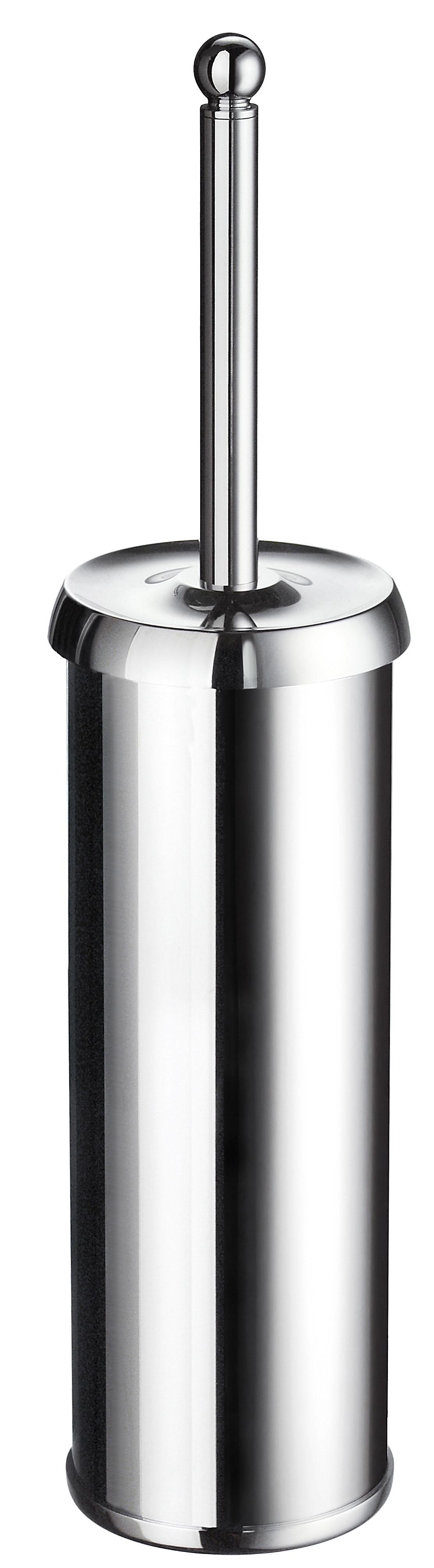 polished chrome toilet brush