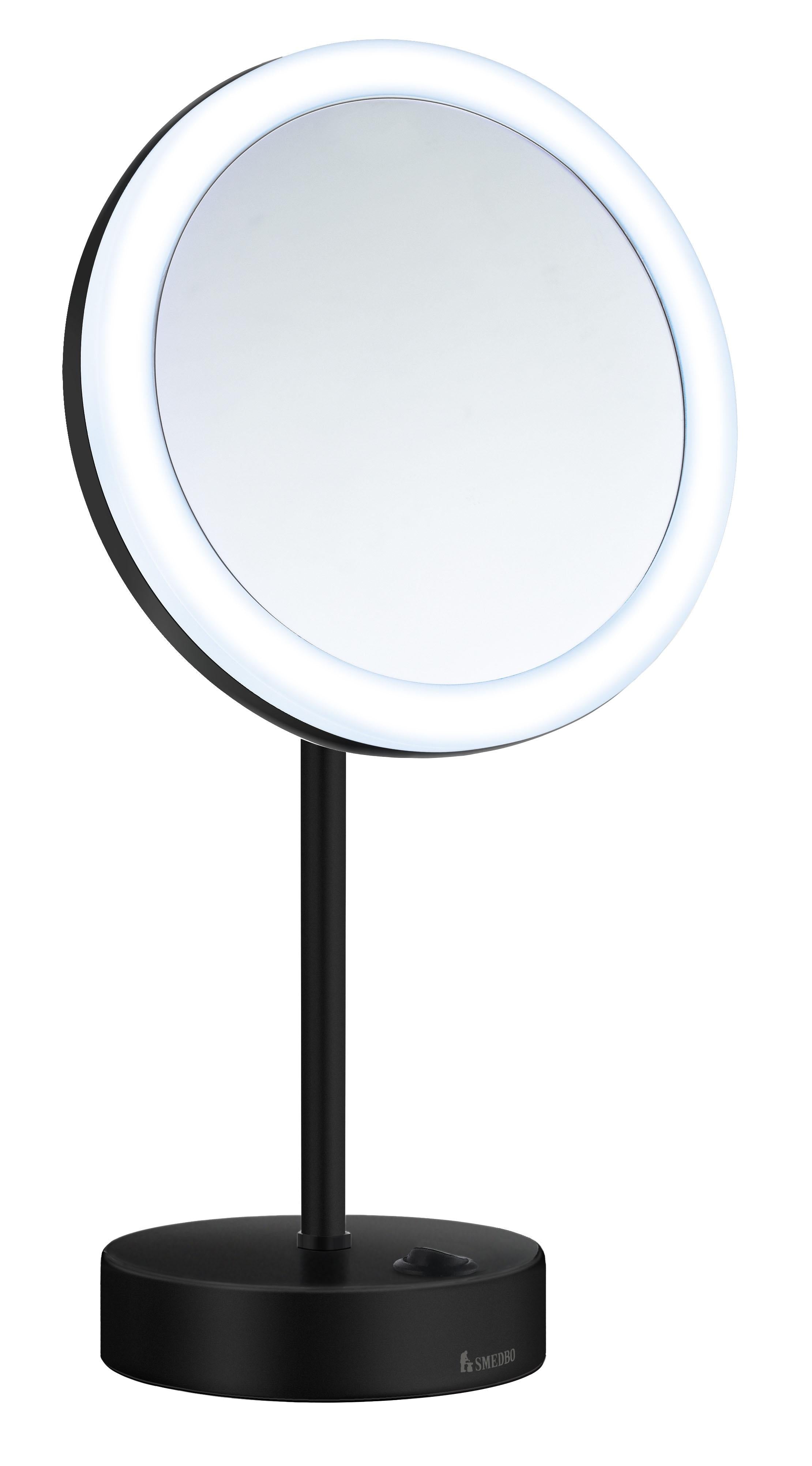 matte black make-up mirror