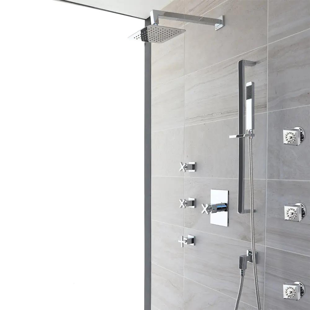 polished chrome shower trim