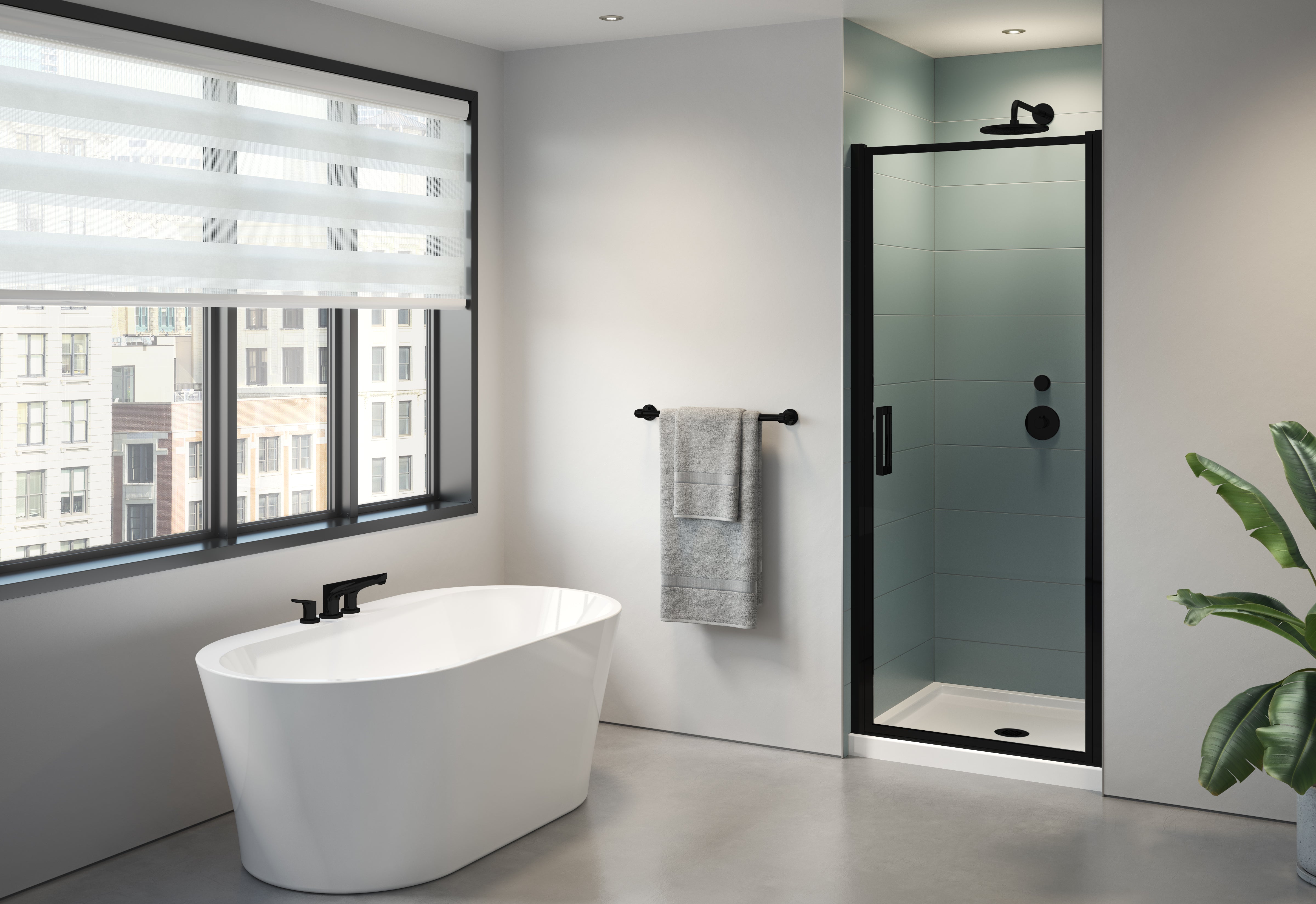 matte black shower door
