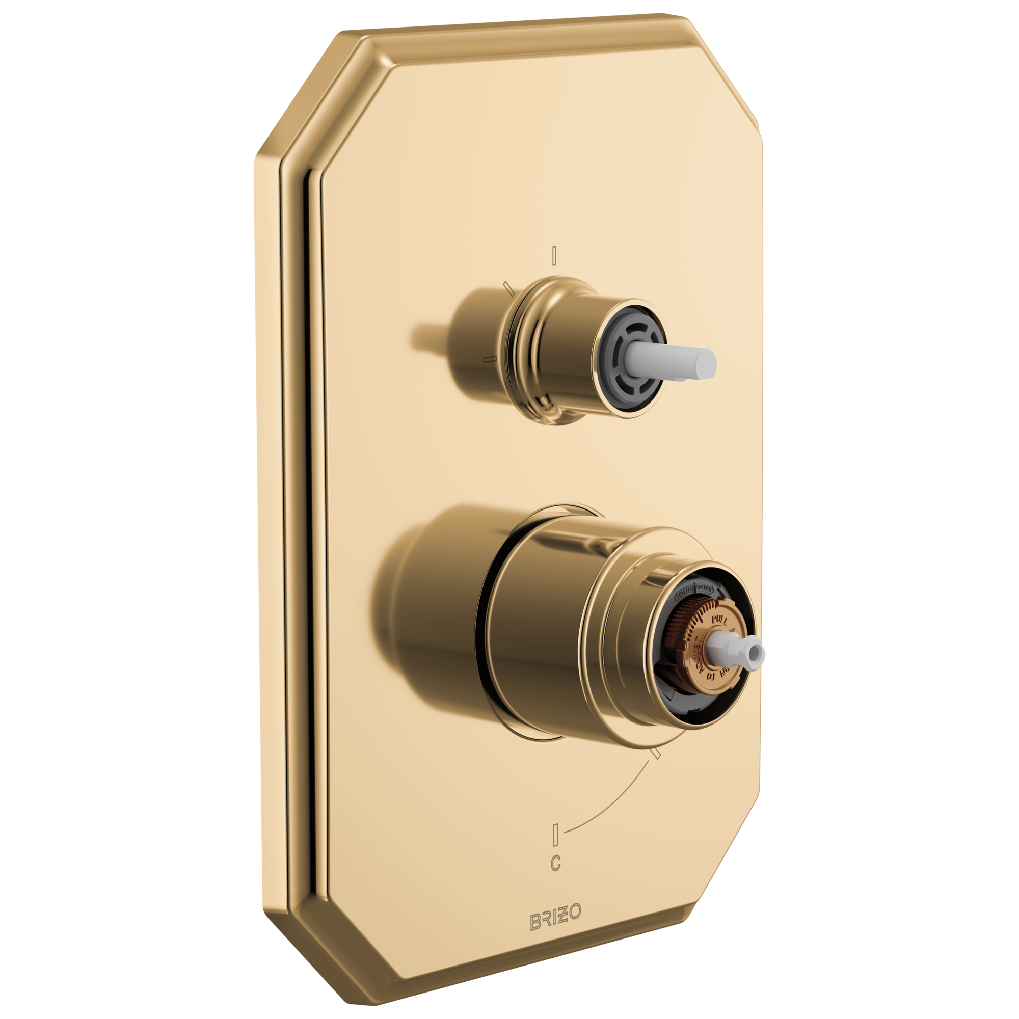 Brizo Beauclere Pressure Balance Valve with Integrated 3-Function Diverter Trim - Less Handles by Brizo