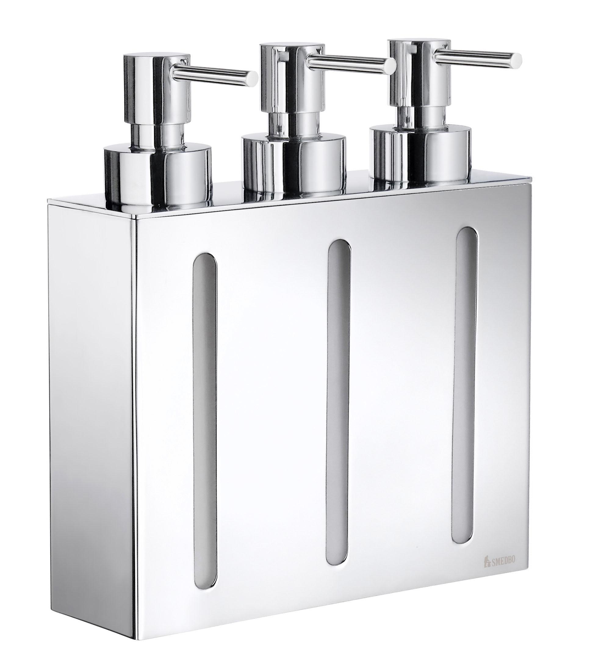 polished chrome soap dispenser