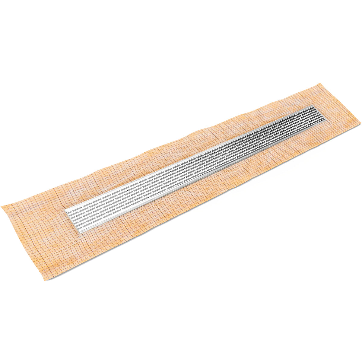 Infinity Drain 48" FCS Series Complete Kit with 2 1/2" Perforated Offset Slot Grate