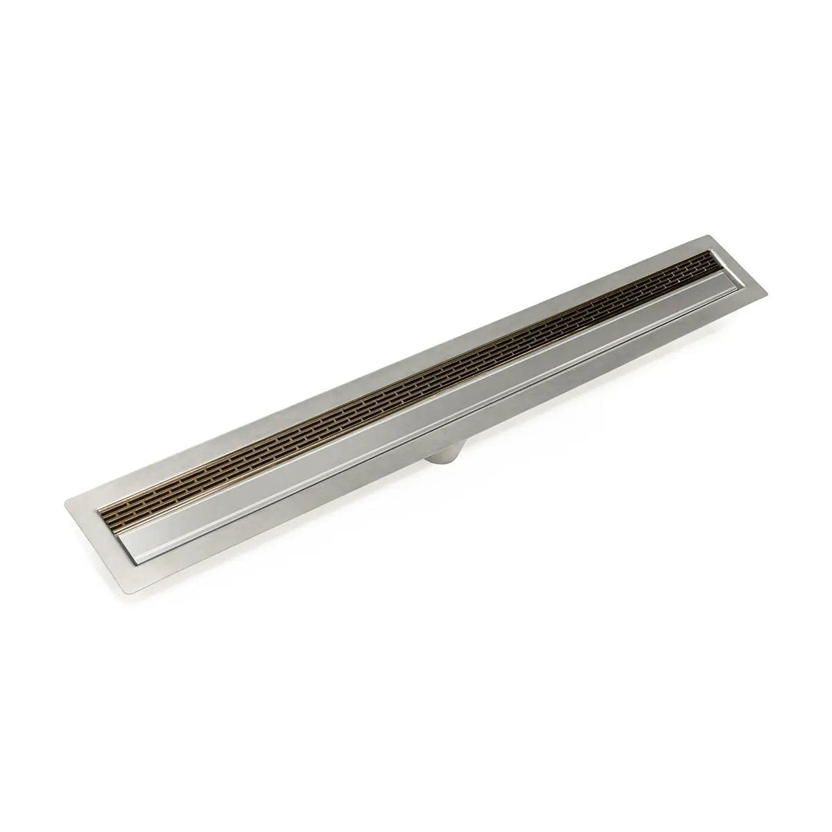 Infinity Drain 42" FF Series Complete Kit with 1 1/2" Perforated Offset Slot Grate by Infinity Drain