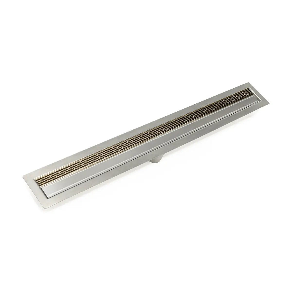 Infinity Drain 60" FF Series Complete Kit with 1 1/2" Perforated Offset Slot Grate by Infinity Drain