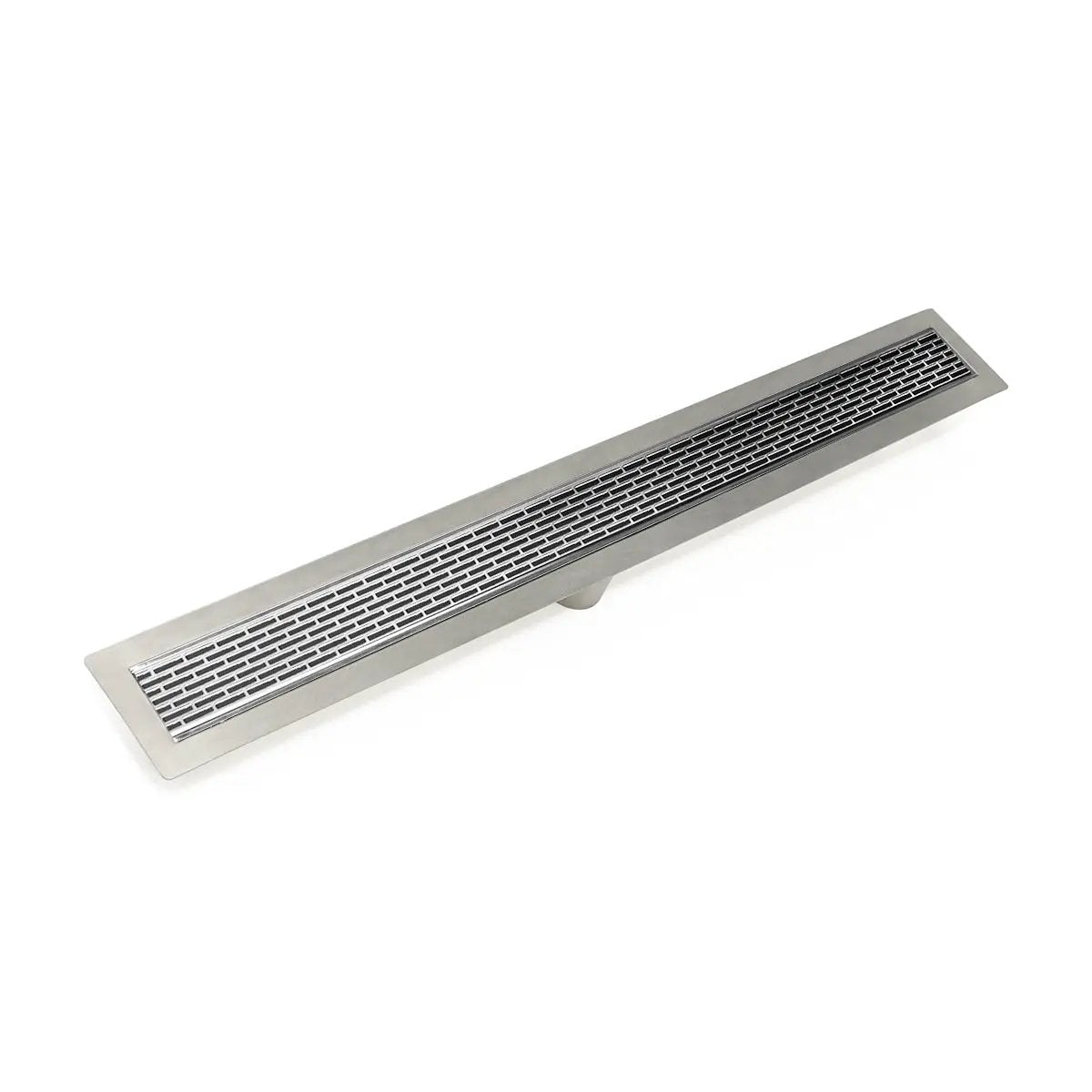 Infinity Drain 48" FF Series Complete Kit with 2 1/2" Perforated Offset Slot Grate by Infinity Drain