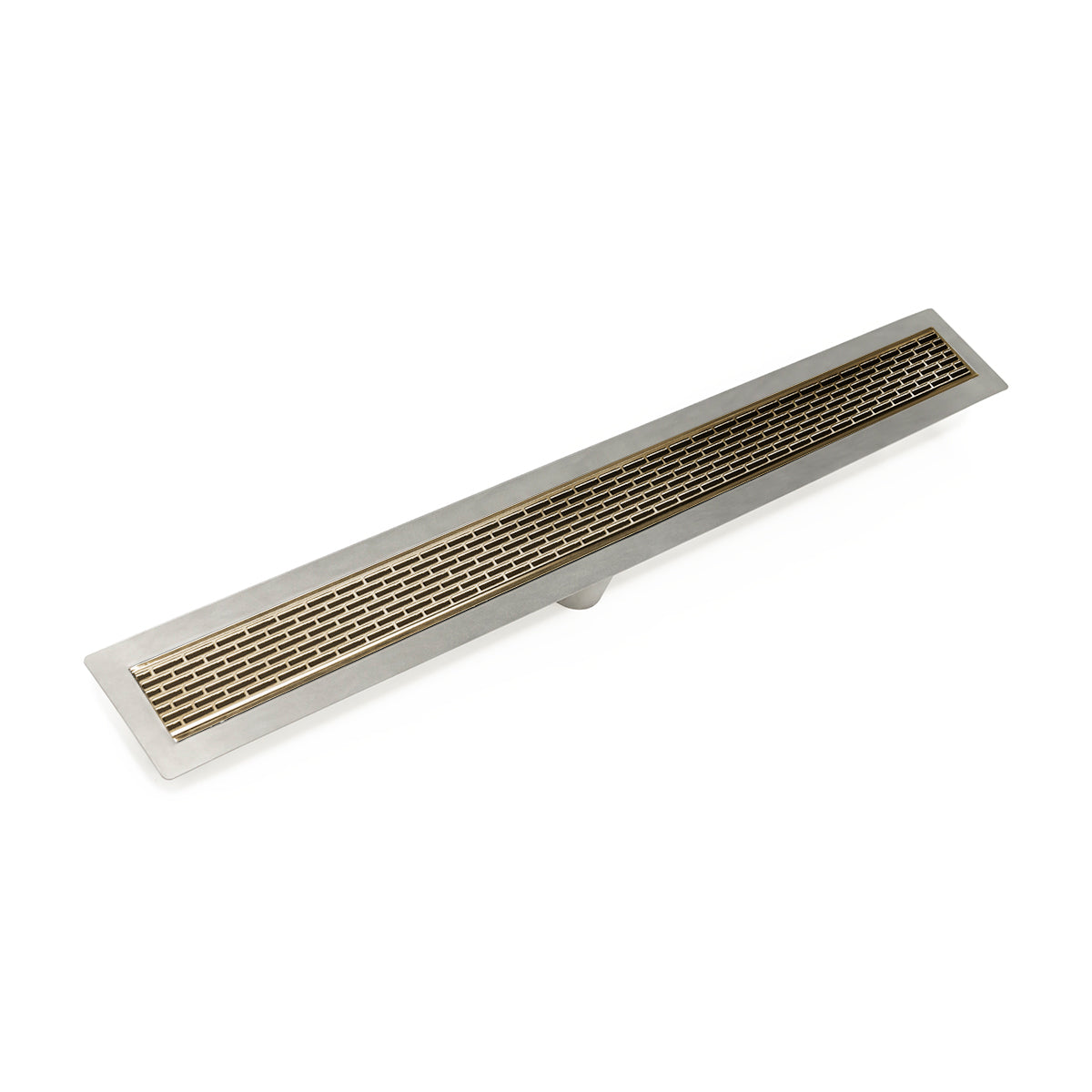 Infinity Drain 32" FF Series Complete Kit with 2 1/2" Perforated Offset Slot Grate