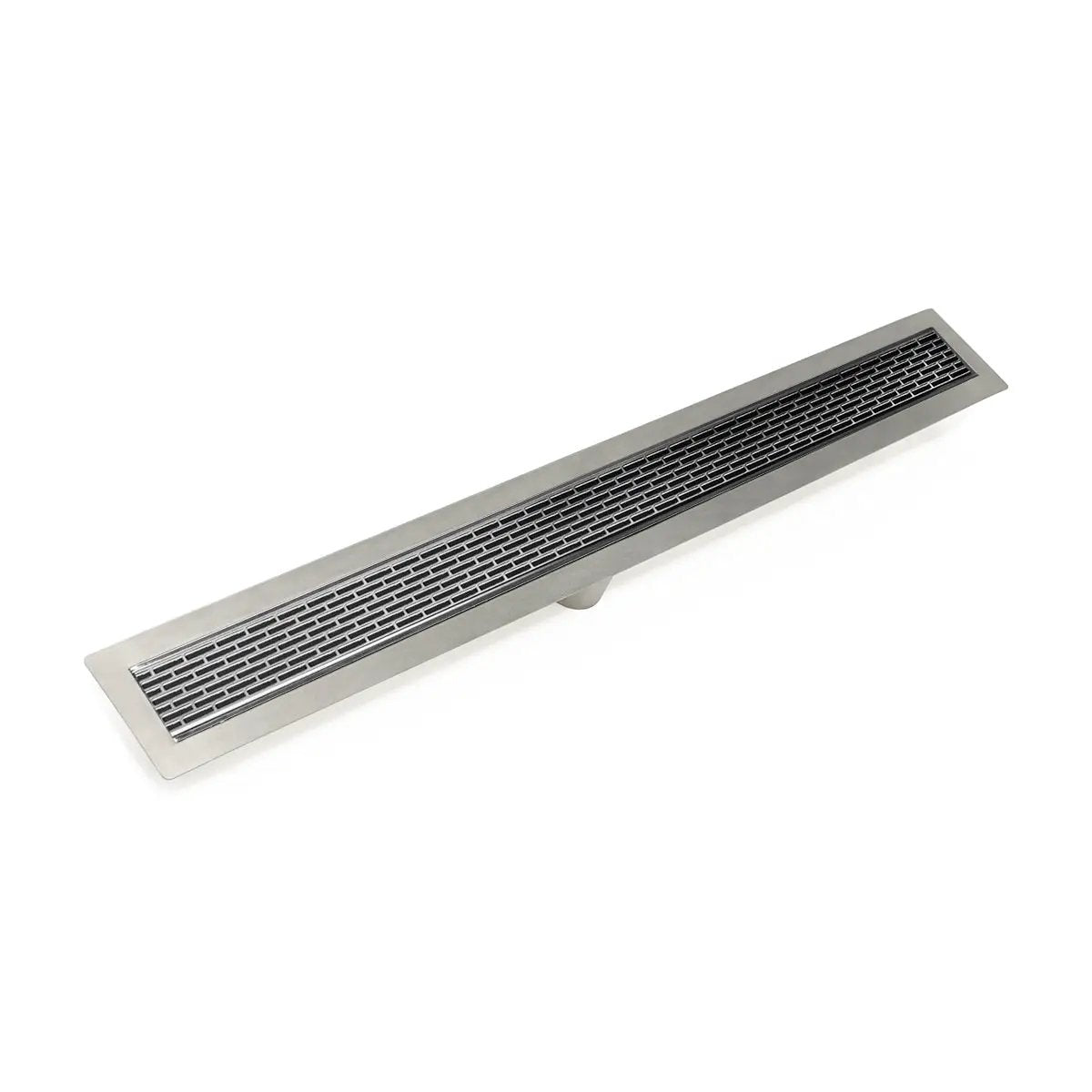 Infinity Drain 48" FF Series Complete Kit with 2 1/2" Perforated Offset Slot Grate by Infinity Drain