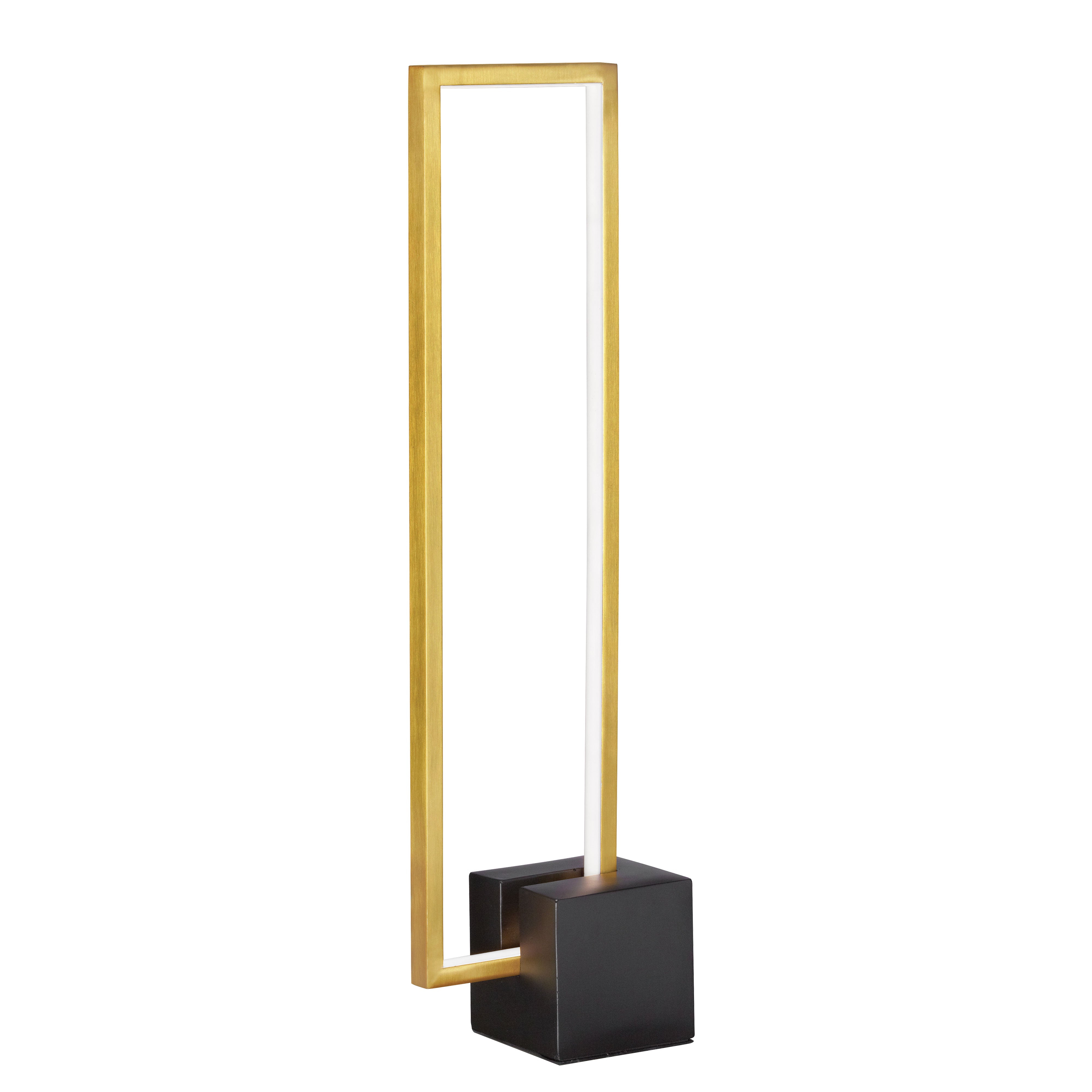 aged brass with matte black concrete base table lamp
