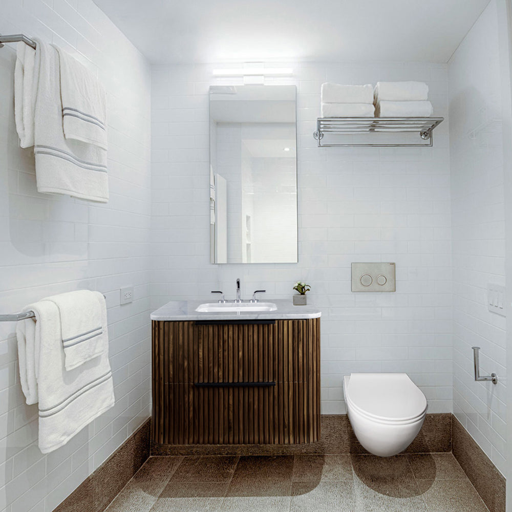 polished chrome towel bar