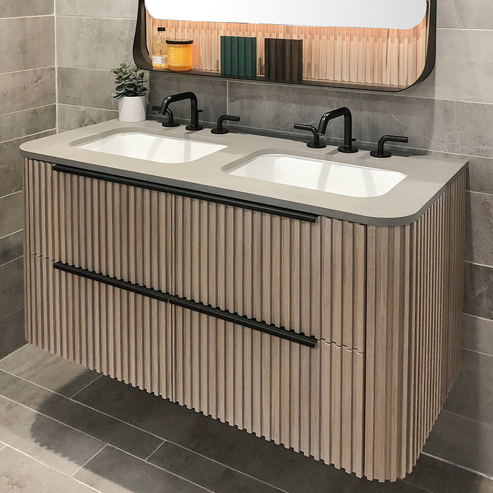 white oak vanity