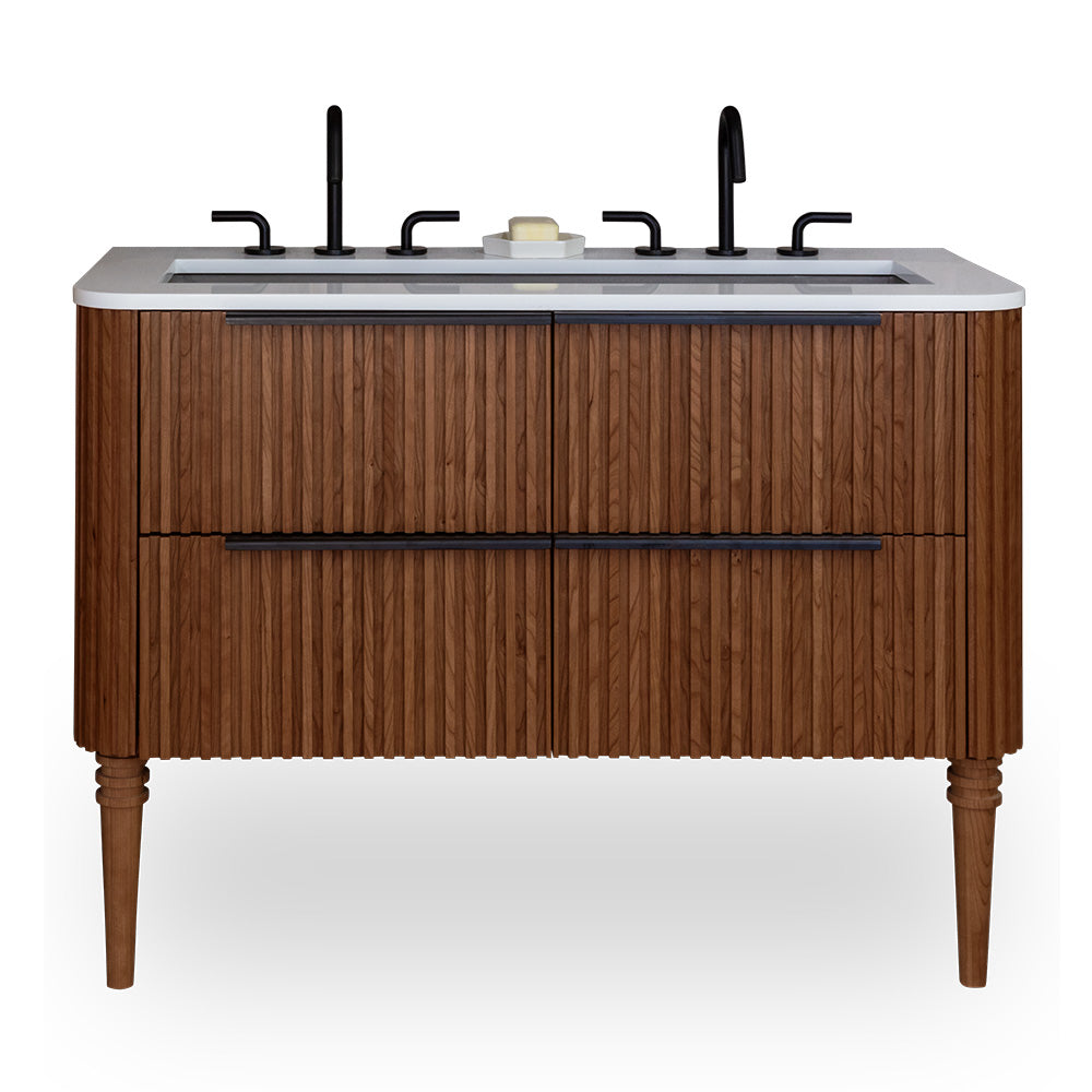 natural walnut vanity