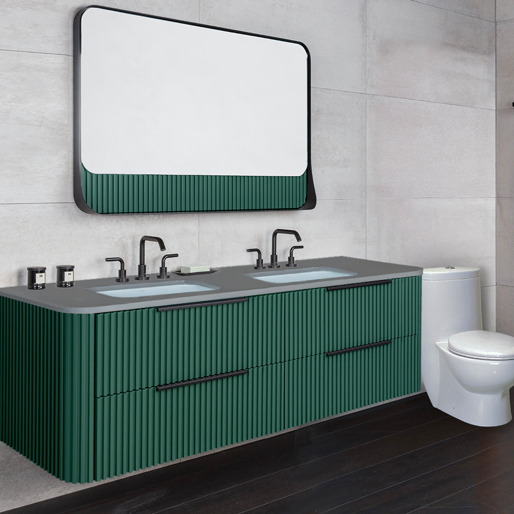 matte olive green vanity