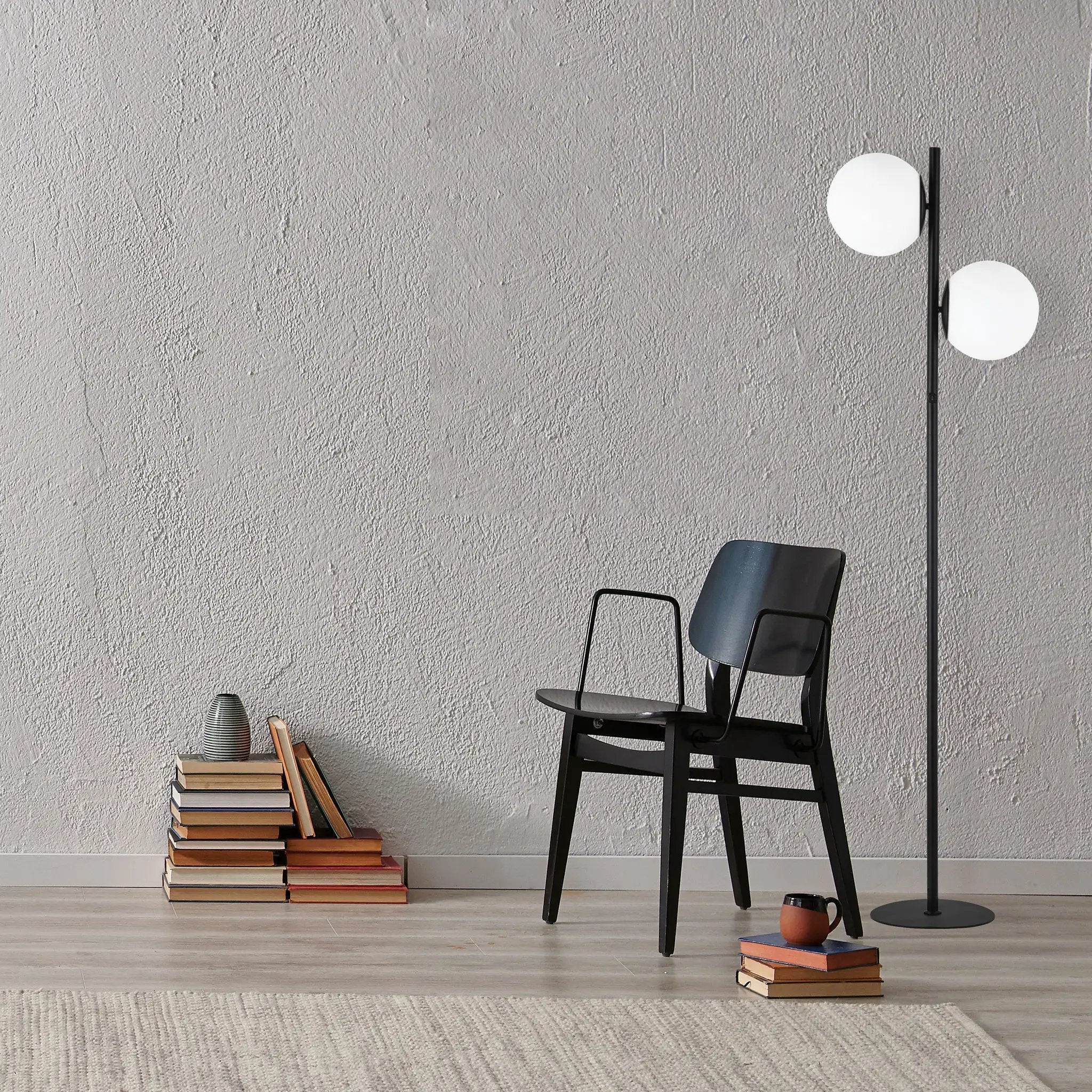 matte black table lamp