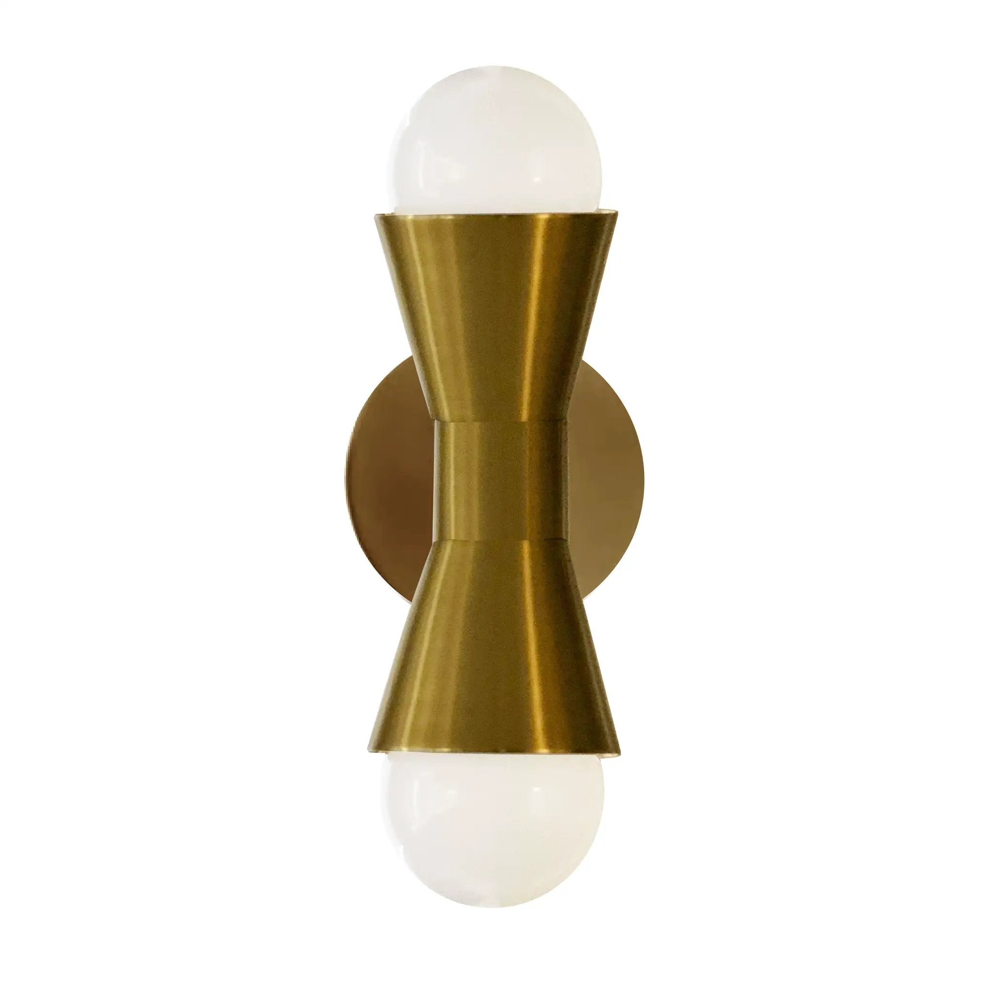 aged brass wall sconce