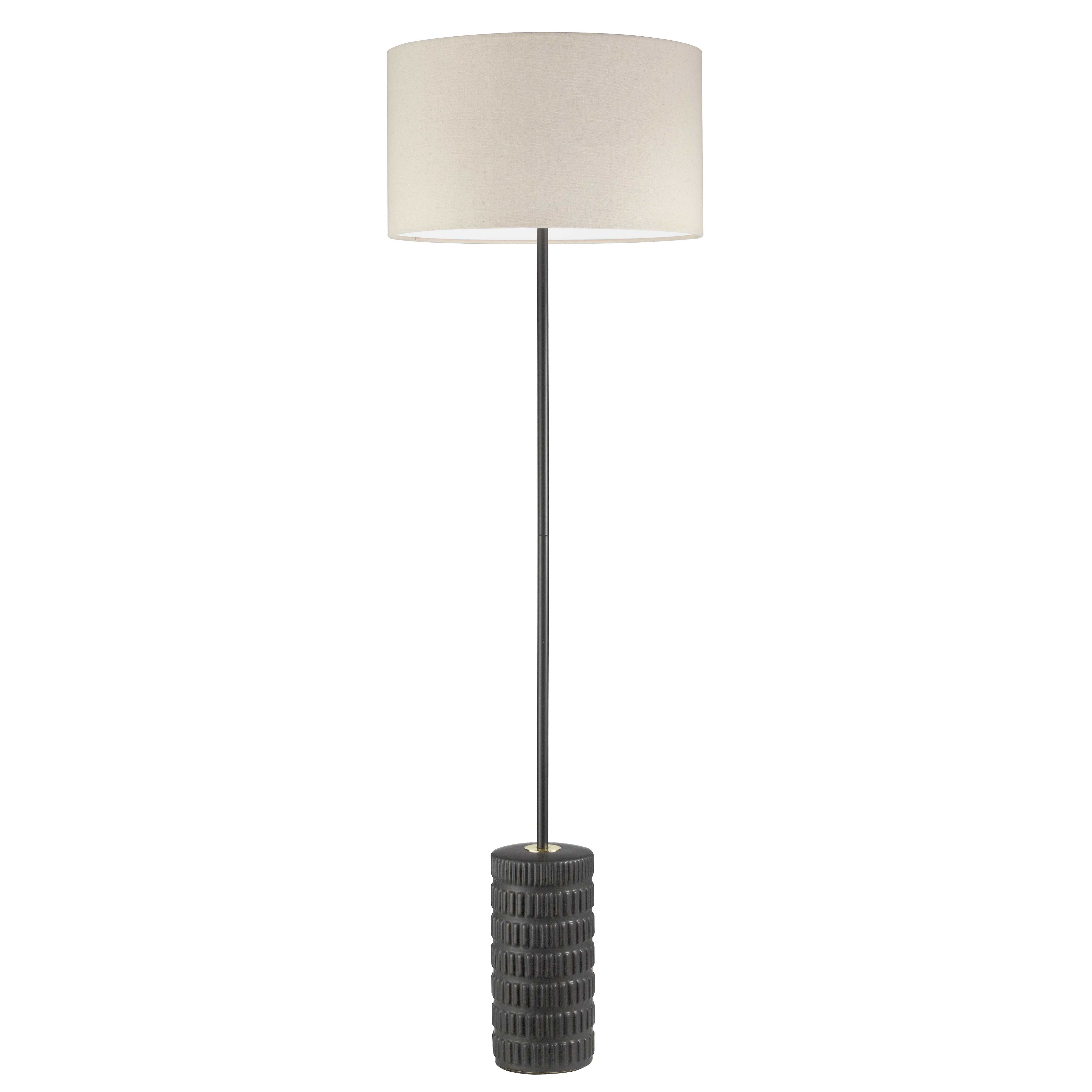matte black with black gold shade table lamp