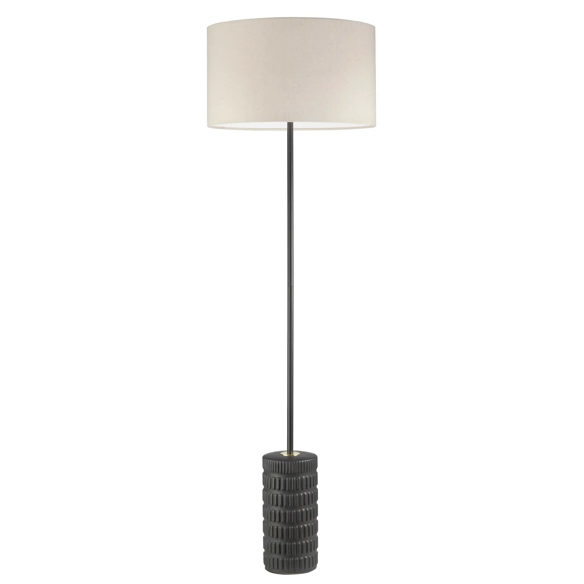 matte black with black gold shade table lamp
