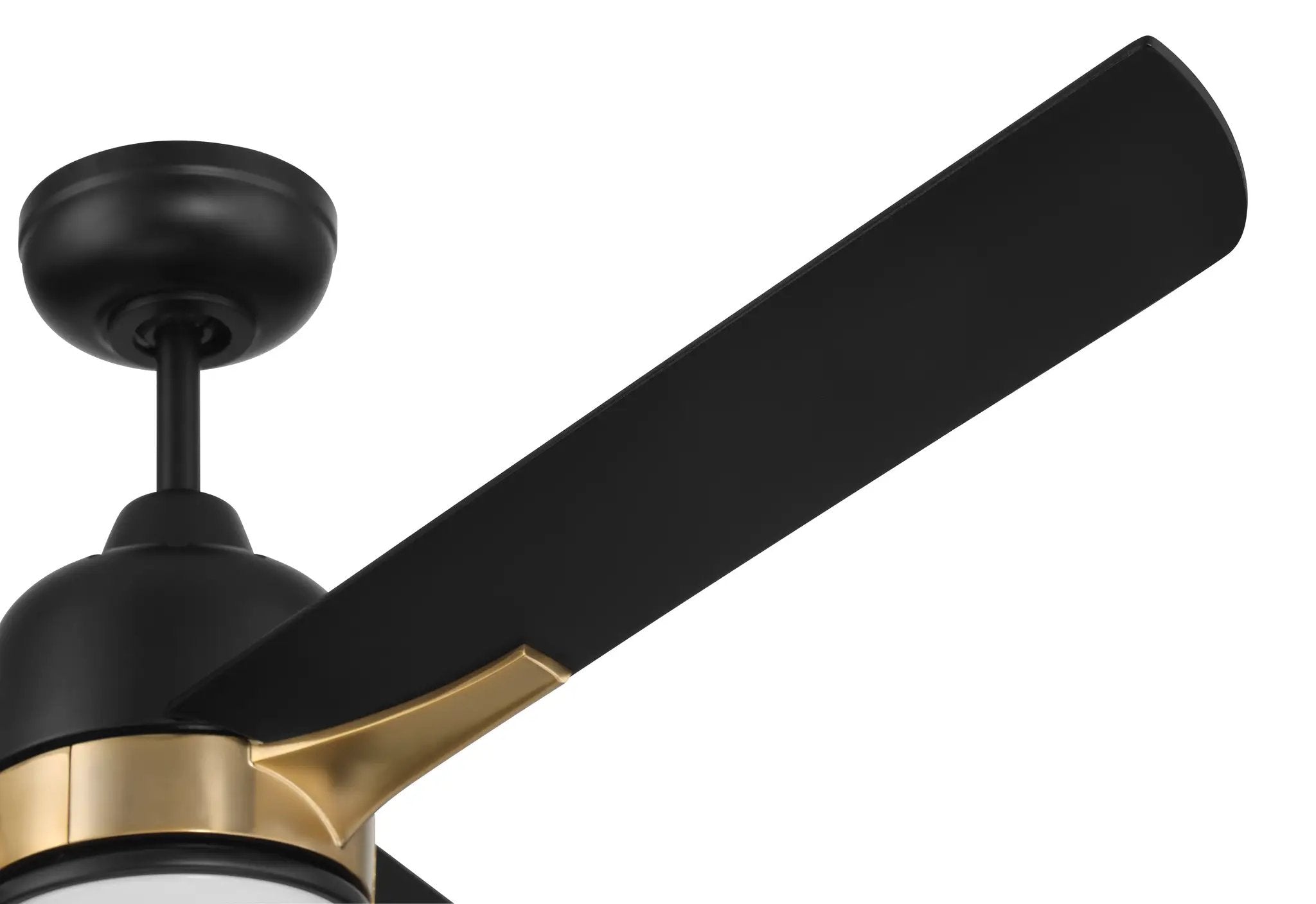 flat black/satin brass ceiling fans