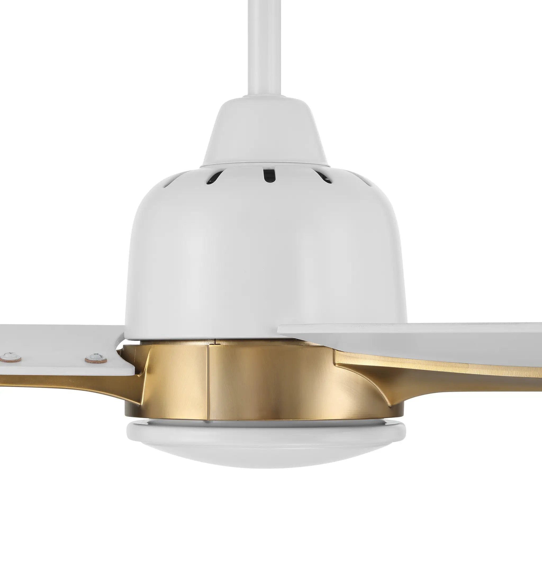 white/satin brass ceiling fans