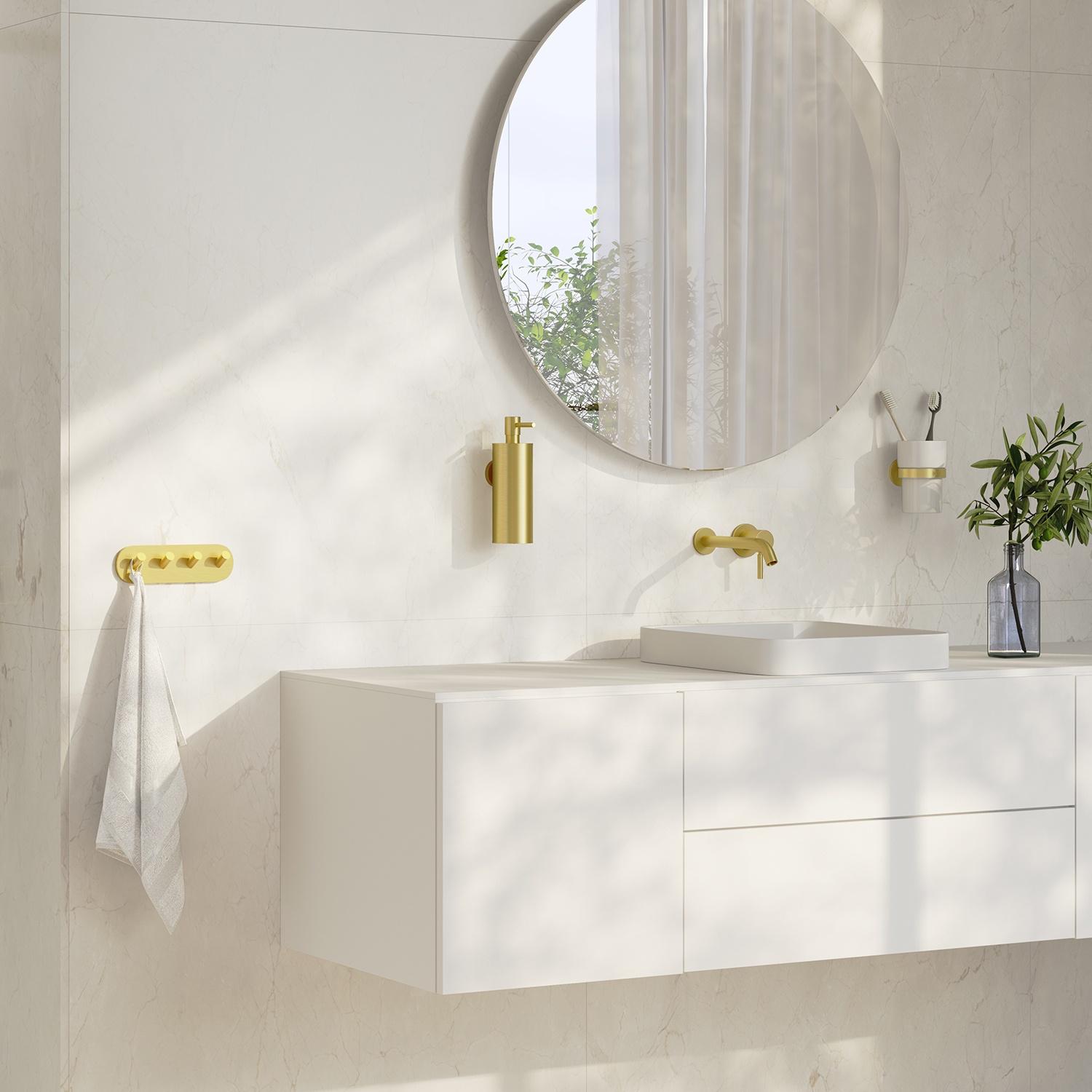 brushed brass soap dispenser