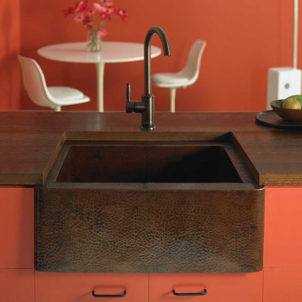 antique copper kitchen sink