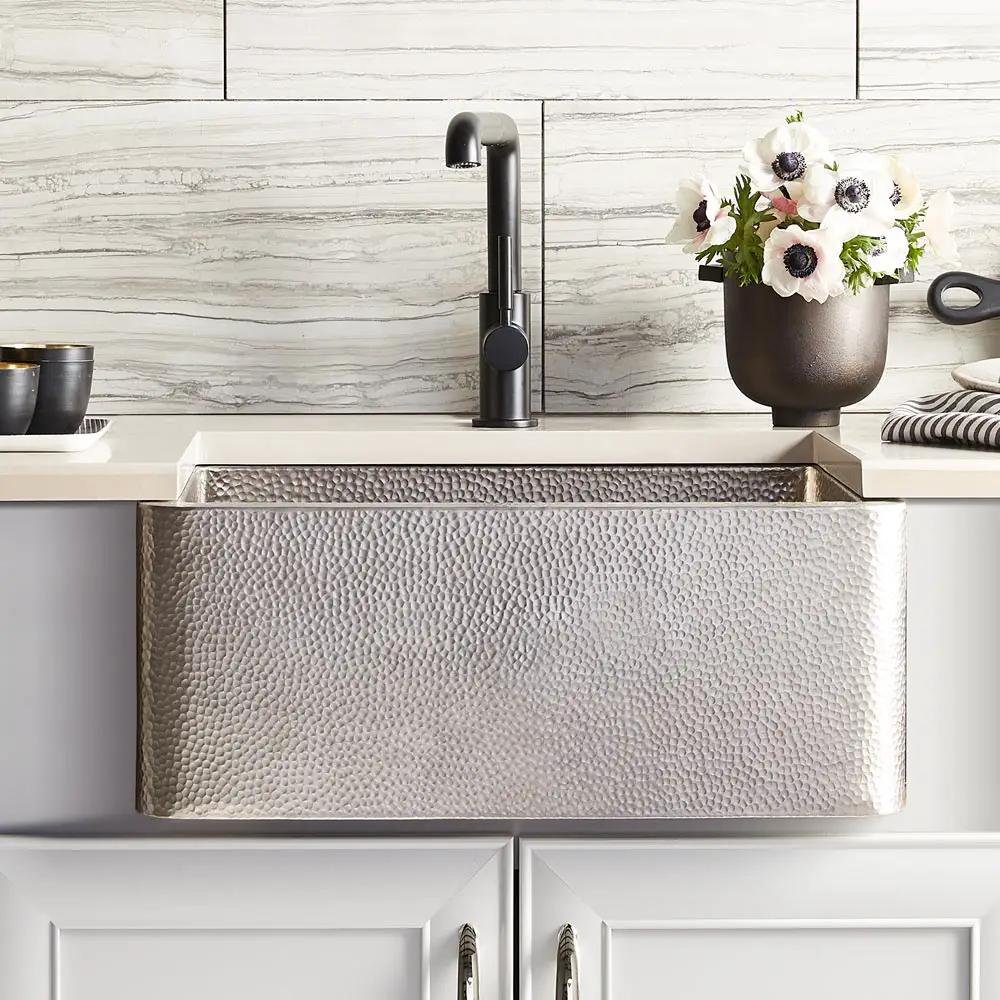 brushed nickel kitchen sink