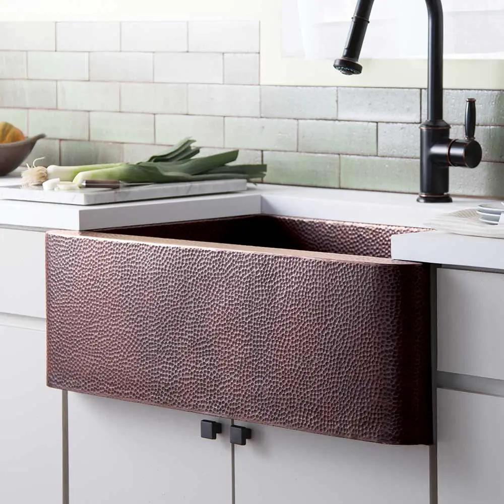 antique copper kitchen sink