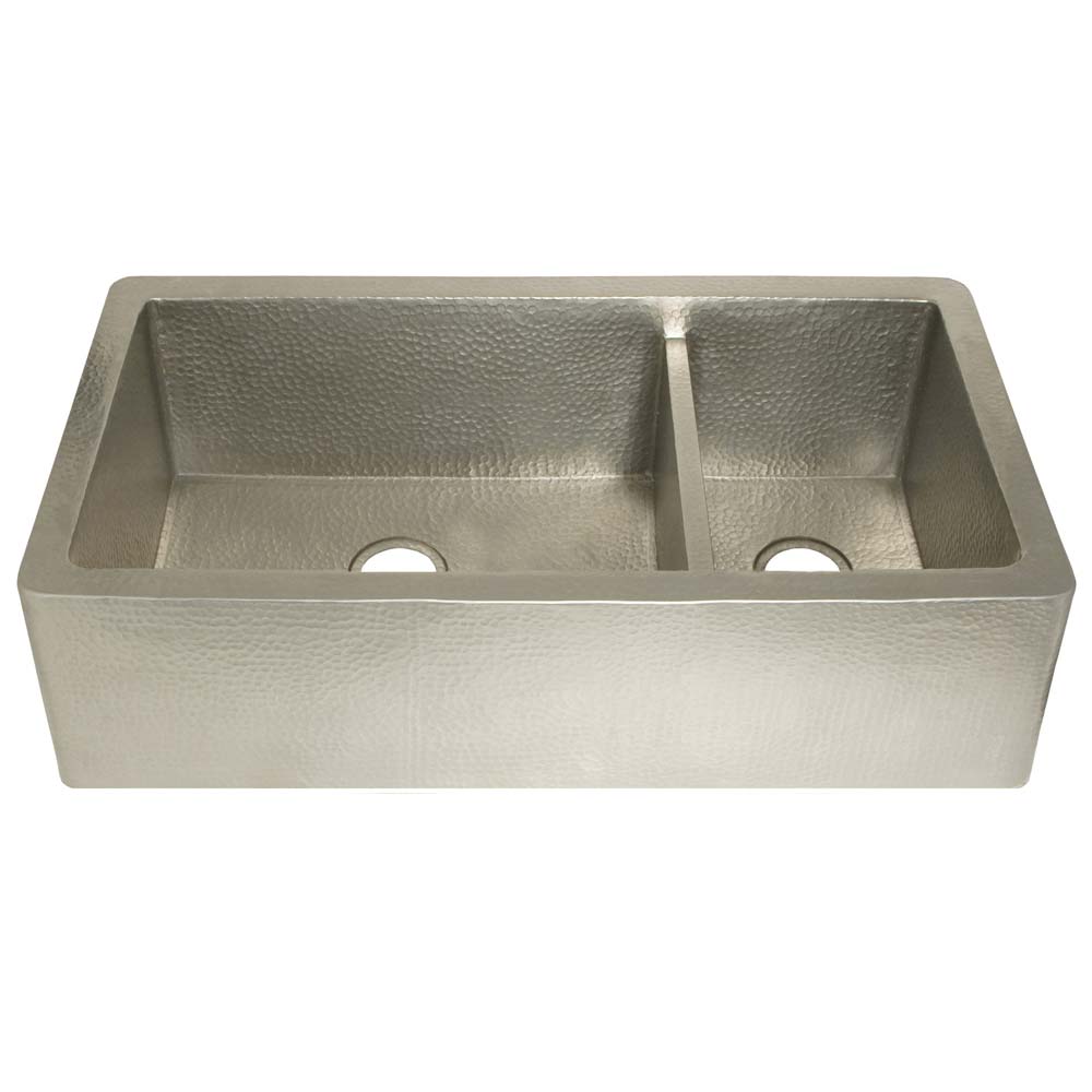 Native Trails Farmhouse Duet Pro 40" Double-Bowl Copper Farmhouse Sink