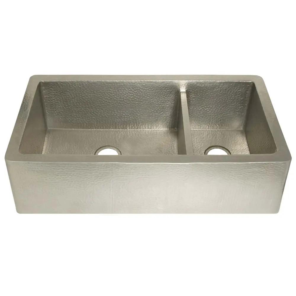 Native Trails Farmhouse Duet Pro 40" Double-Bowl Copper Farmhouse Sink by Native Trails
