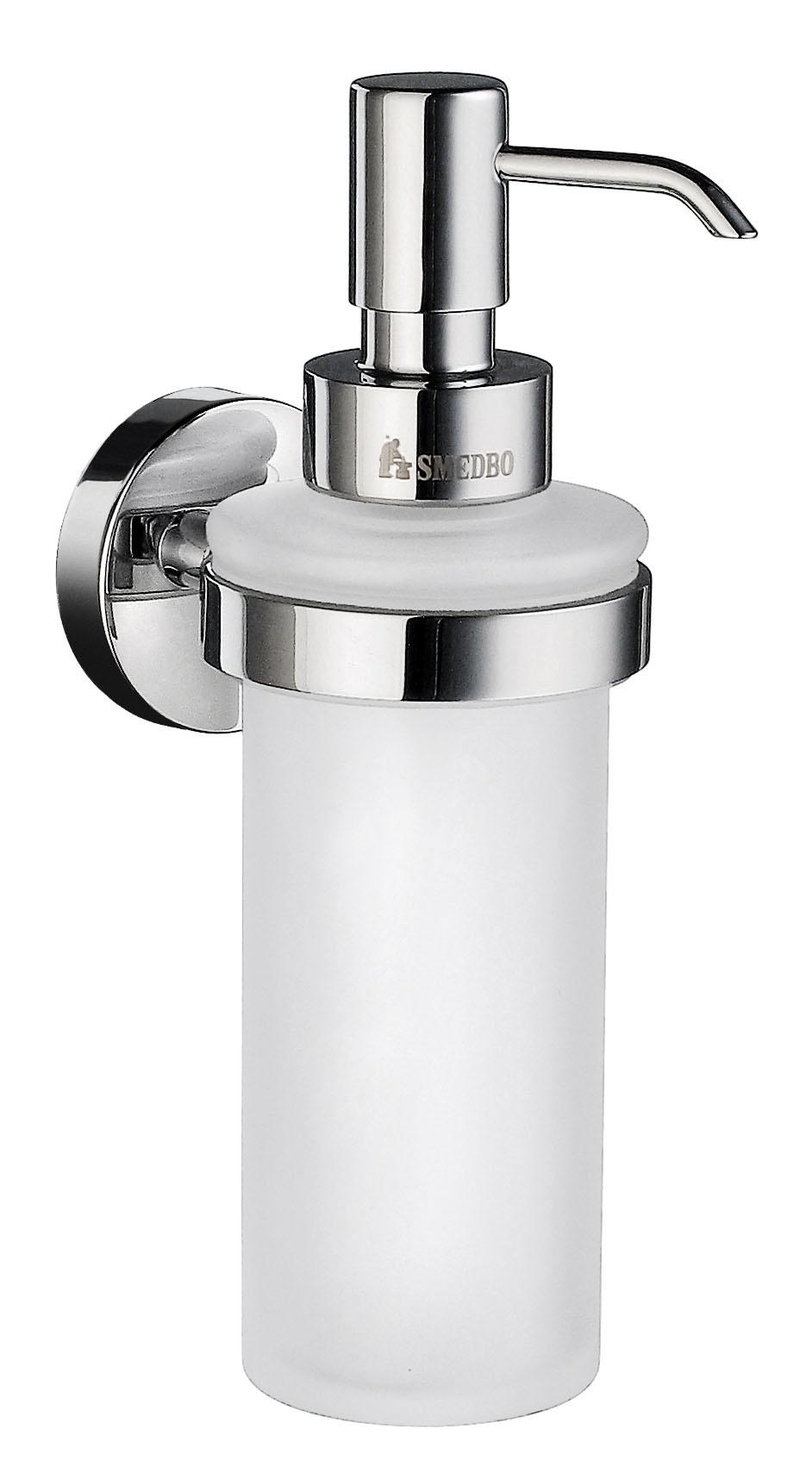 polished chrome soap dispenser